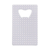 Pastel Paars cirkelpatroon Creditkaart Flessenopener (Achterkant)
