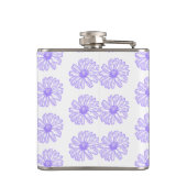 Pastel Paars Daisy Flower Print, Hippie Floral Heupfles (Achterkant)