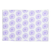 Pastel Paars Daisy Flower Print, Hippie Floral Kussensloop (Achterkant)