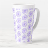 Pastel Paars Daisy Flower Print, Hippie Floral Latte Mok (Rechterhoek)
