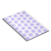Pastel Paars Daisy Flower Print, Hippie Floral Notitieboek (Rechterzijde)