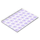 Pastel Paars Daisy Flower Print, Hippie Floral Notitieboek (Linkerzijde)