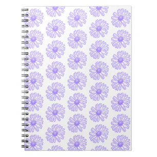 Pastel Paars Daisy Flower Print, Hippie Floral Notitieboek