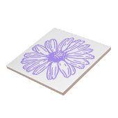 Pastel Paars Daisy Flower Print, Hippie Floral Tegeltje (Zijkant)