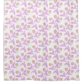 Pastel Paars Dragon Patroon Douchegordijn (Voorkant)