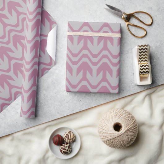 Pastel Paars en Blue Double Wave Pattern Cadeaupapier (Crafts)