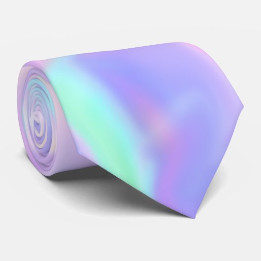 Pastel Paars en Mint Green Stropdas (Opgerold)