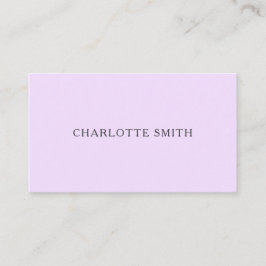 Pastel paars en roze minimalistisch visitekaartje
