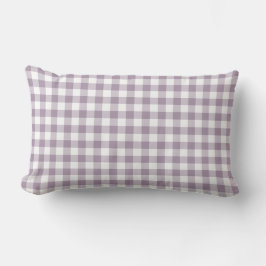 Pastel Paars en White Gingham Pattern Kussen