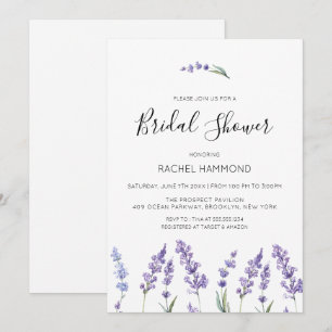 Pastel Paars Floral Vrijgezellenfeest Kaart