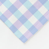Pastel Paars Gingham Fleece Deken (Hoek)