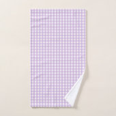 Pastel Paars Gingham Pattern Bad Handdoek (Handdoek)