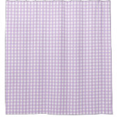 Pastel Paars Gingham Pattern Douchegordijn (Voorkant)