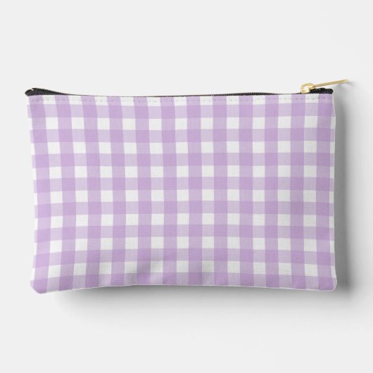 Pastel Paars Gingham Pattern Etui (Achterkant)