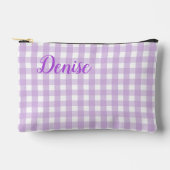 Pastel Paars Gingham Pattern Etui (Voorkant)