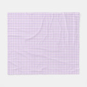 Pastel Paars Gingham Pattern Fleece Deken (Voorkant (Horizontaal))