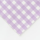 Pastel Paars Gingham Pattern Fleece Deken (Hoek)
