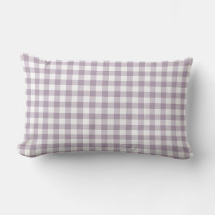 Pastel Paars Gingham Pattern gecheckt Buitenkussen