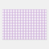 Pastel Paars Gingham Pattern Inpakpapier Vel (Voorkant 3)