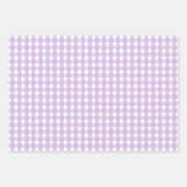 Pastel Paars Gingham Pattern Inpakpapier Vel (Voorkant 2)