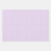 Pastel Paars Gingham Pattern Inpakpapier Vel (Voorkant)