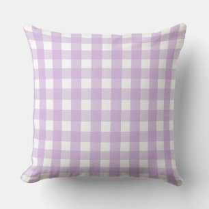 Pastel Paars Gingham Pattern Kussen