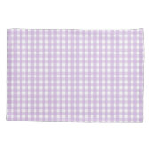 Pastel Paars Gingham Pattern Kussensloop (Achterkant)