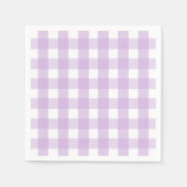 Pastel Paars Gingham Pattern Servet (Voorkant)