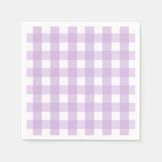 Pastel Paars Gingham Pattern Servet (Voorkant)