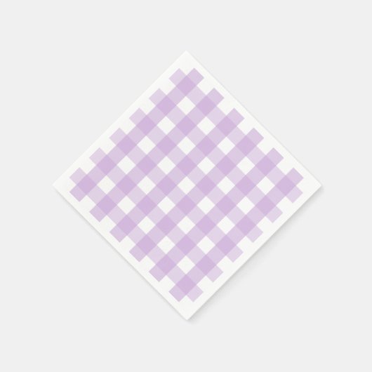 Pastel Paars Gingham Pattern Servet (Hoek)