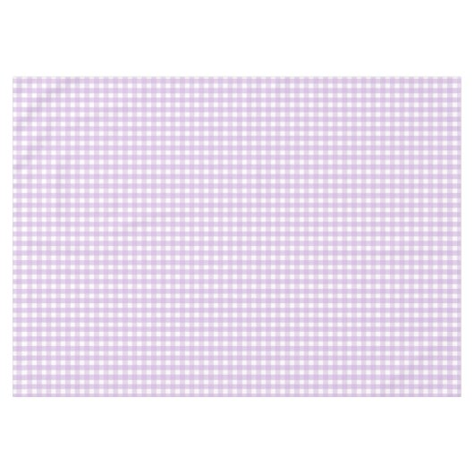 Pastel Paars Gingham Pattern Tafelkleed (Voorkant (Horizontaal))