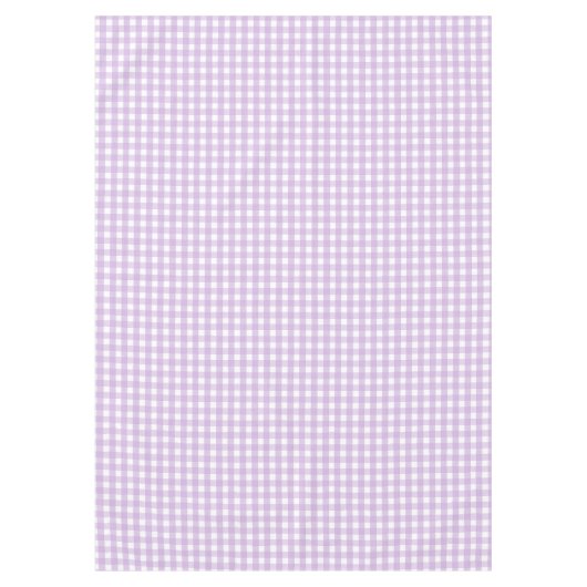 Pastel Paars Gingham Pattern Tafelkleed (Voorkant)