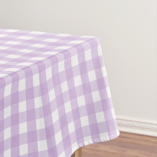Pastel Paars Gingham Pattern Tafelkleed (Voorbeeld)