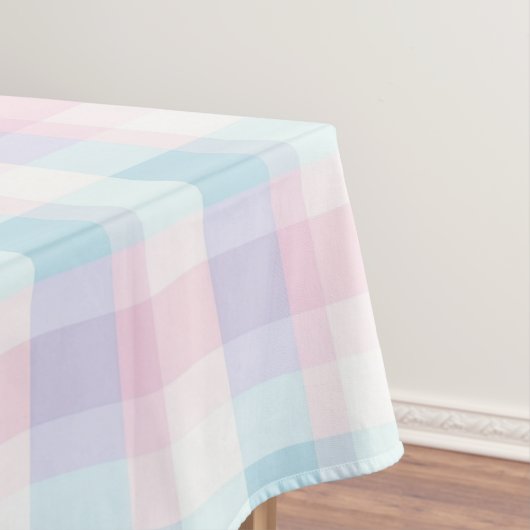 Pastel Paars Gingham Pattern Tafelkleed (Voorbeeld)