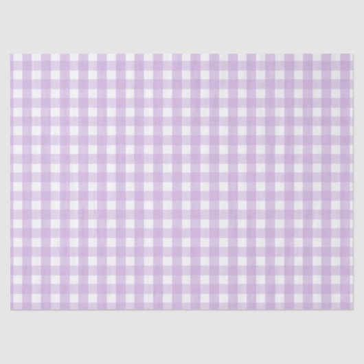 Pastel Paars Gingham Pattern Tissuepapier (Voorkant)