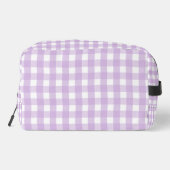 Pastel Paars Gingham Pattern Toilettasje (Achterkant)