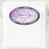 Pastel Paars Glitter Product Labels met diamanten (Tas)