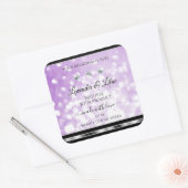 Pastel Paars Glitter Product Labels met diamanten (Envelop)