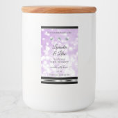 Pastel Paars Glitter Product Labels met diamanten Voedselcontainer Etiket (Voorkant)