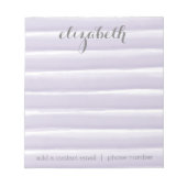 Pastel Paars & grijze stripes Vrouwenpakket Kantoo Notitieblok (Voorkant)