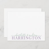 Pastel Paars Groen Notitiekaartje (Voorkant / Achterkant)