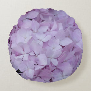 Pastel Paars Hydrangea Pattern Round Pillow Rond Kussen