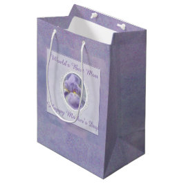 Pastel Paars Iris Moederdag Gift Bag Medium Cadeauzakje