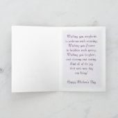 Pastel Paars Iris Moederdag Kaart (Binnen)