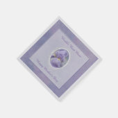 Pastel Paars Iris Moederdag Papier Napkins Servetten (Hoek)