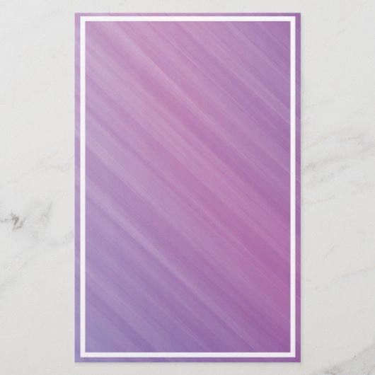 Pastel Paars Lavendel Witte Rand Briefpapier (Voorkant)