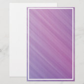 Pastel Paars Lavendel Witte Rand Briefpapier (Voorkant / Achterkant)