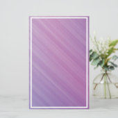 Pastel Paars Lavendel Witte Rand Briefpapier (Staand voorkant)