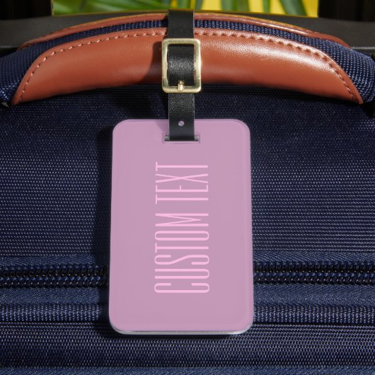 Pastel Paars & Licht Roze | Modern Bewerkbare Teks Bagagelabel (Voorkant Insitu 2)