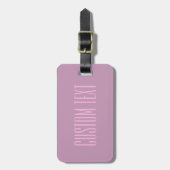 Pastel Paars & Licht Roze | Modern Bewerkbare Teks Bagagelabel (Voorkant verticaal)